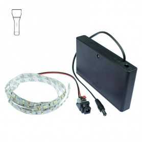 Kit Light Painting piles avec bande led blanc de 1m. Effet filaments