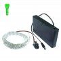 Kit de pintura luminosa a pilas con tira de LED verdes de 1 m. Efecto filamento
