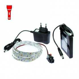 Kit de pintura luminosa a pilas con cinta LED roja de 1 m. Efecto filamento