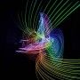 1m Light Painting multicolored LED tape kit with batteries. Filaments effect