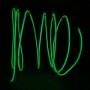 Kit de luces de cuerda verdes a pilas de 2 m. Efectos de pintura luminosa: humo y llamas