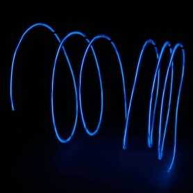 Cable de luz azul de 2 m al por menor. Efectos de pintura luminosa: humo y llamas