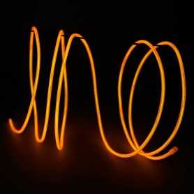 Cable de luz naranja de 2 m al por menor. Efectos de pintura luminosa: humo y llamas