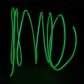 Cable de luz verde de 2 m al por menor. Efectos de pintura luminosa: humo y llamas