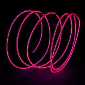 2 m de hilo luminoso rosa. Efectos de pintura luminosa: humo y llamas