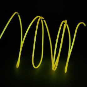 Cable de luz amarillo de 2 m al por menor. Efectos de pintura luminosa: humo y llamas