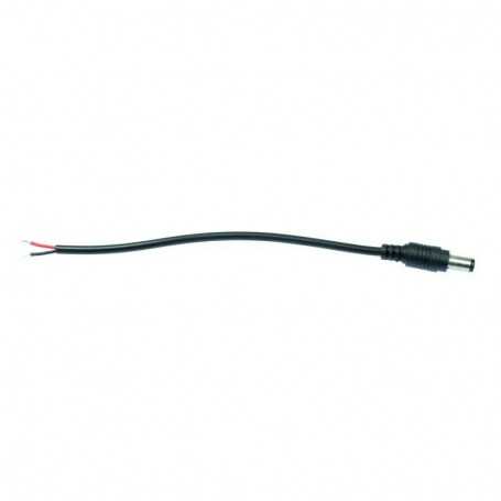 Conector de alimentación jack macho de 15 cm para cinta led monocolor