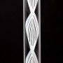 Round plexiglass with spiral insertion. Furrow effect with high light density