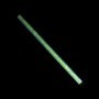 Tubo transparente con efecto de purpurina verde y dorada, iluminado
