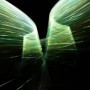 Effet drapé avec le tube transparent avec effet paillette Vert et Or
