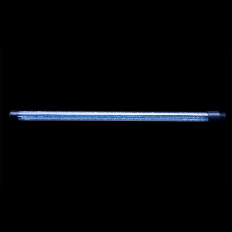 Tube transparent avec effet paillette bleu et blanc